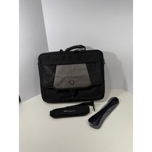 Targus Black Gray Laptop Briefcase Expandable Messenger Bag Business Travel Case